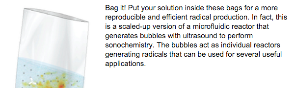 Article in ChemistrySelect about BuBble bags and radicals